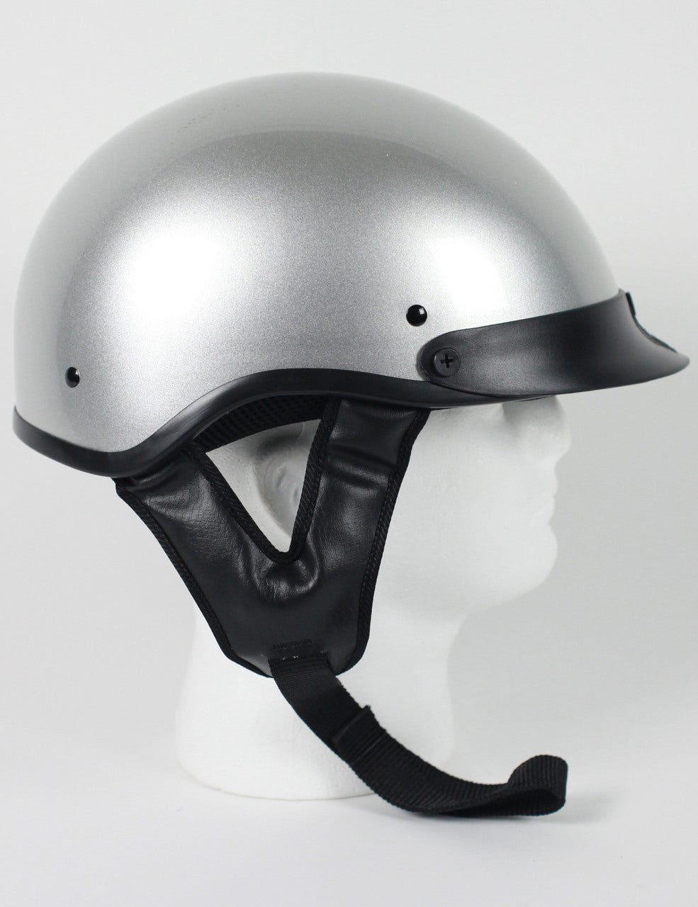 Rodia Silver Flake Vented Half Motorcycle Helmet