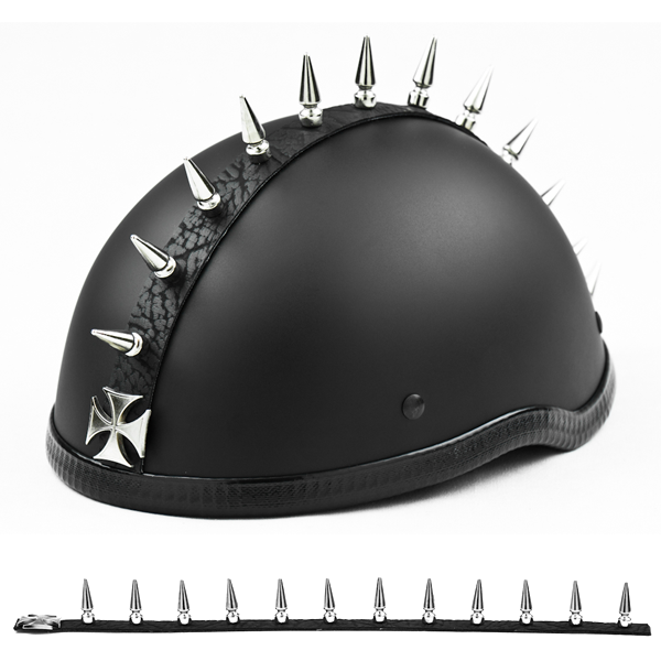 Stick On Metal Motorcycle Helmet Mohawk (7 Styles)