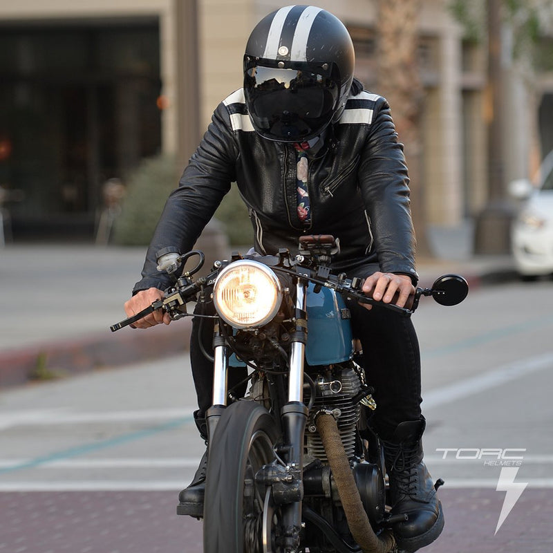 TORC T-15 Solid Black Full Face Street Bluetooth Motorcycle Helmet