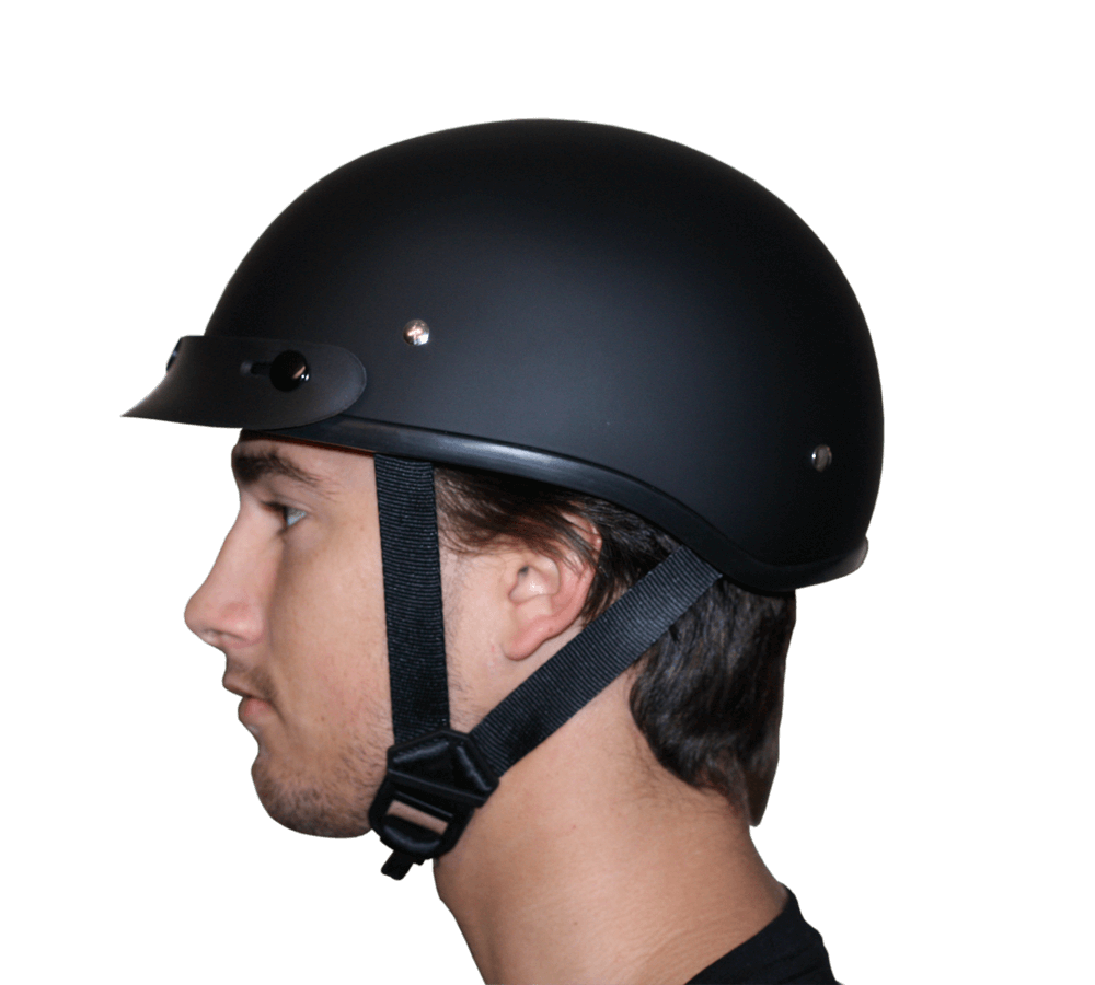 Daytona Black Cherry Skull Cap Half Motorcycle Helmet (2XS - 4XL)