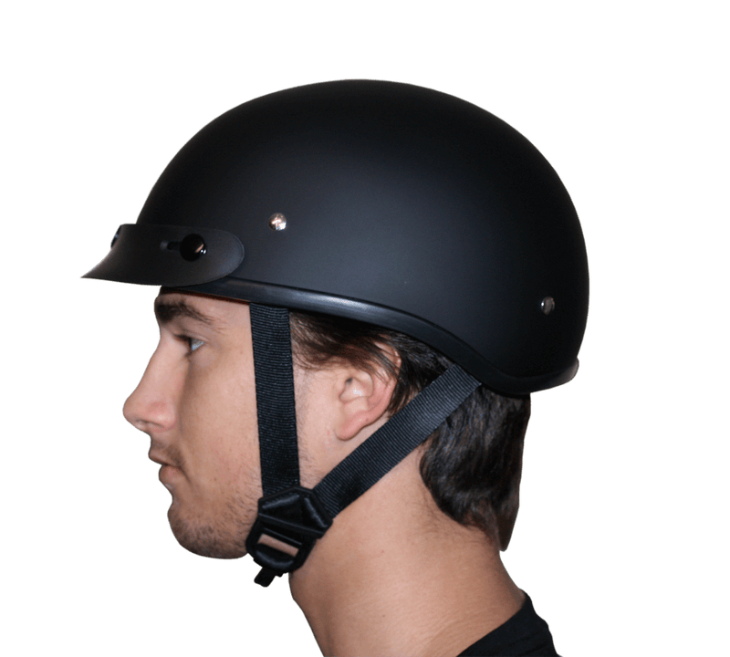 Daytona Hi Gloss Pink Skull Cap Half Motorcycle Helmet (No Visor) (2XS - 2XL)