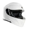 TORC T-28B Gloss White Full Face Modular Bluetooth Motorcycle Helmet
