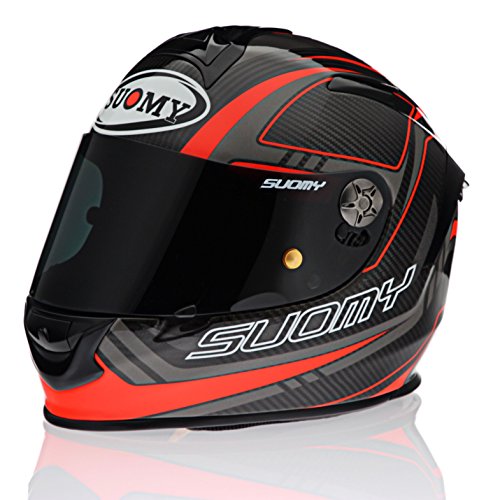 SUOMY SR SPORT Carbon Red Motorcycle Street Helmet (XS-2XL)