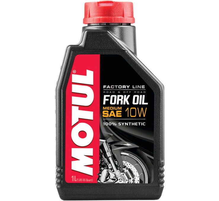 Motul 1 L 10W Fork Oil Factory Line Medium Suspension Fluid (Single or Case)