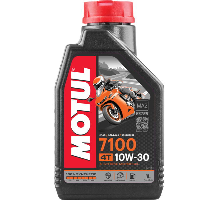 Motul 1 L 10W30 7200 4T Synthetic Engine Oil (Single or Case)