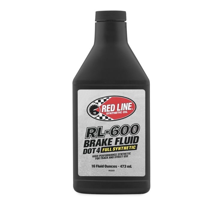 Red Line RL-600 16 oz DOT 4 Full Synthetic Racing Brake Fluid (Single or Case)