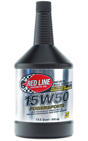 Red Line 1 qt 15W50 Powersports Motor Oil (Single or Case)