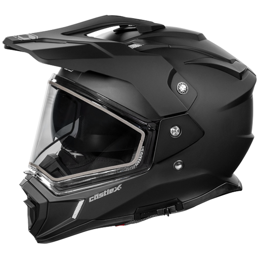 Castle-X CX200 DS Matte Black Modular Electric Snowmobile Helmet