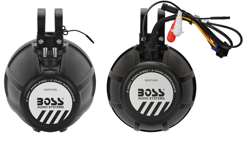 Boss Audio Systems® 6.5" Two-Way Amplified Bluetooth Roll Cage Speakers With RGB