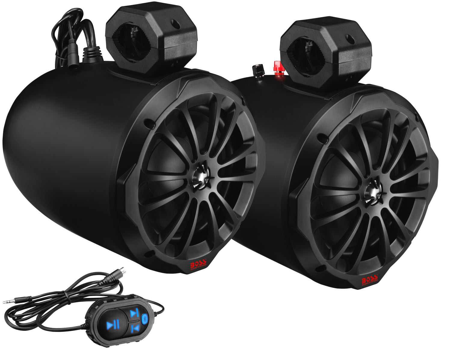 Boss Audio Systems® Amplified Bluetooth Roll Cage Speaker Pods Two 8" Speakers with 1" Tweeter, Black