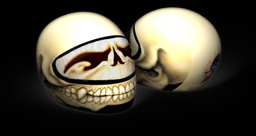 Skullskins Bone Head Full Face Motorcycle Helmet Cover