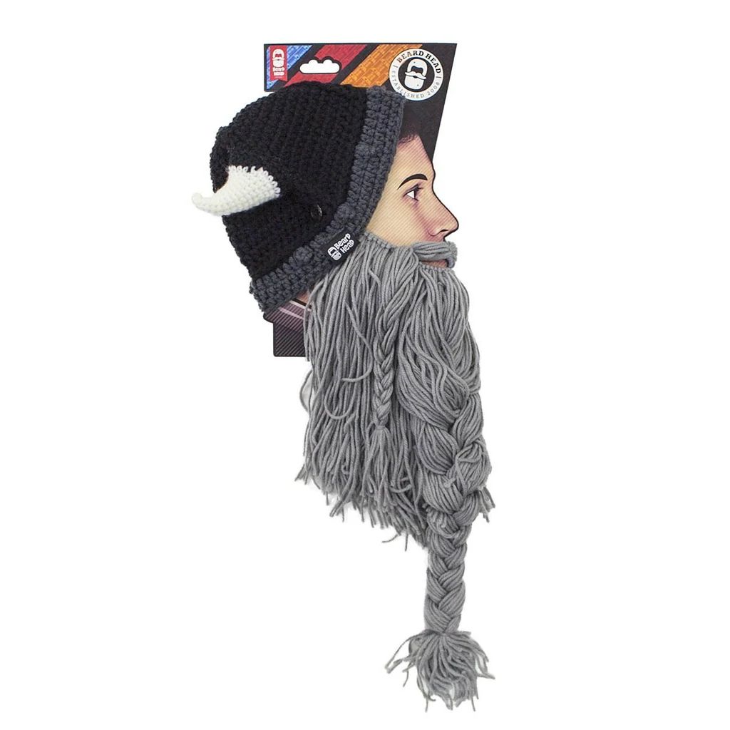 Beard Head Barbarian Pillager Bearded Face Mask & Hat (4 Colors)