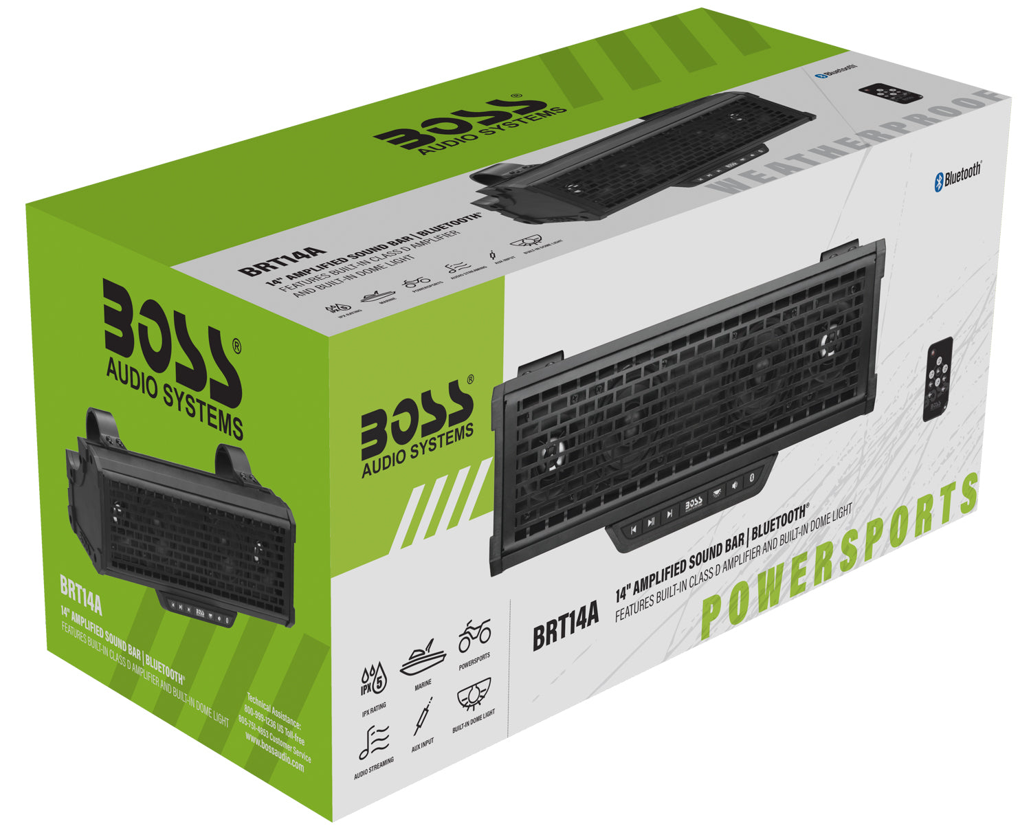Boss Audio Systems BRT14A 14" Bluetooth RGB Soundbars for UTVs