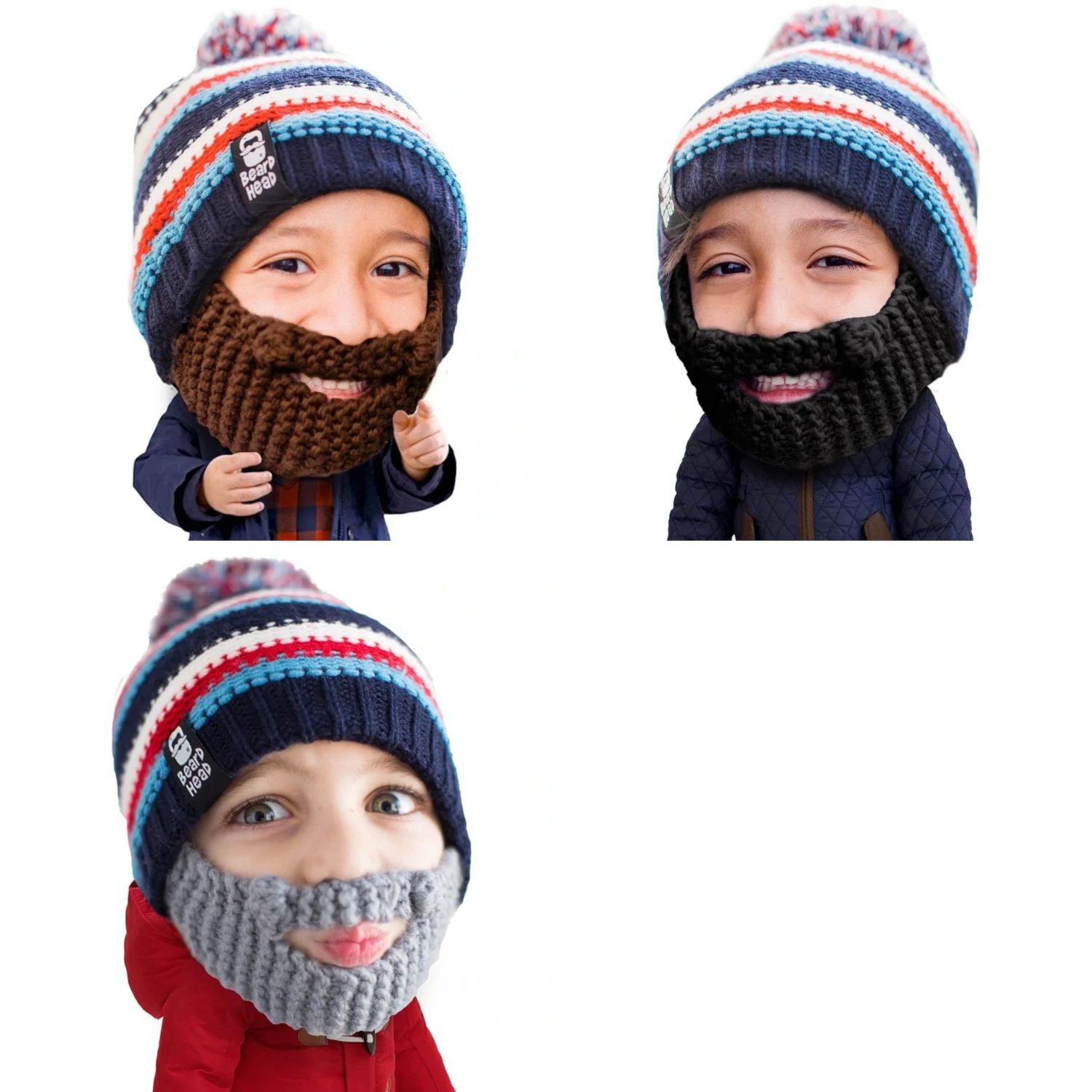 Beard Head Kid Gromm Bearded Face Mask & Hat (3 Colors)