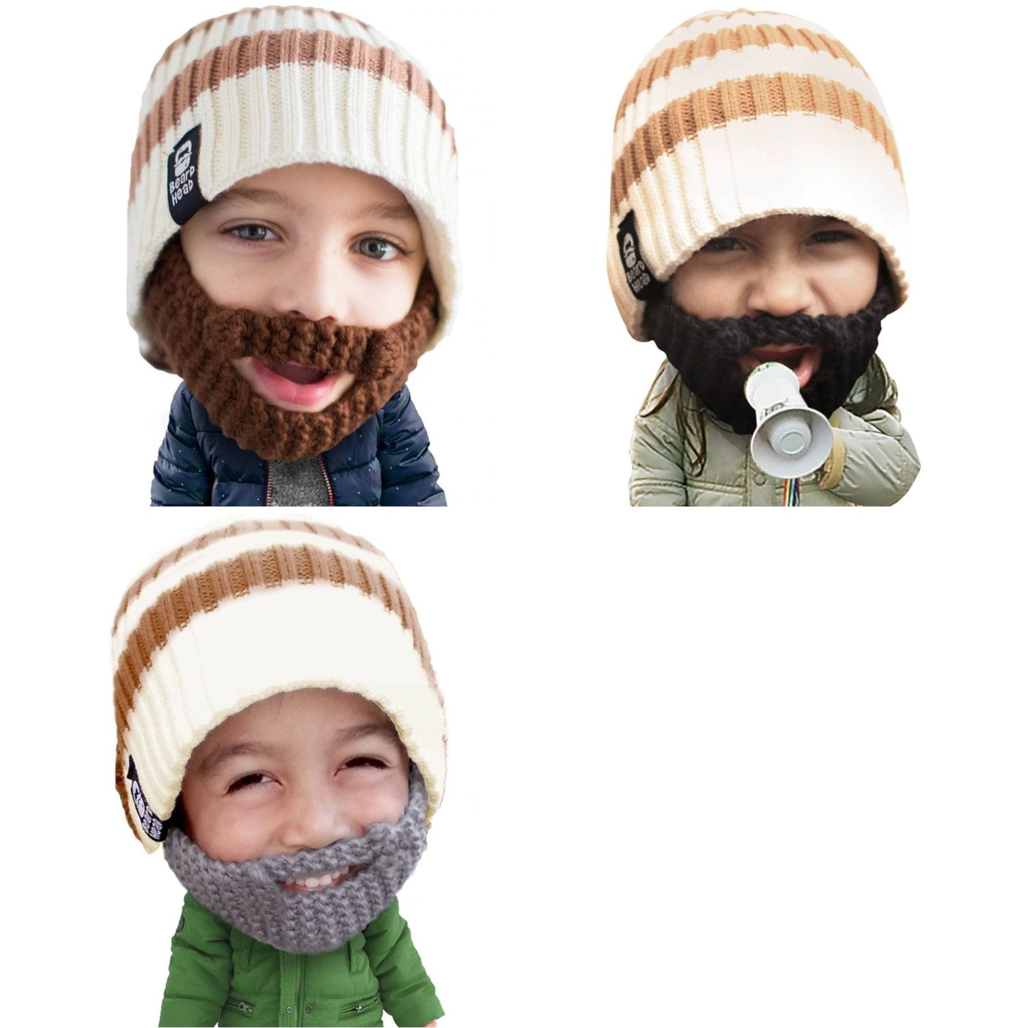 Beard Head Kid Scruggler Bearded Face Mask & Hat (3 Colors)