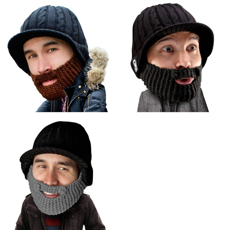 Beard Head Stubble Rider Bearded Face Mask & Hat (3 Colors)