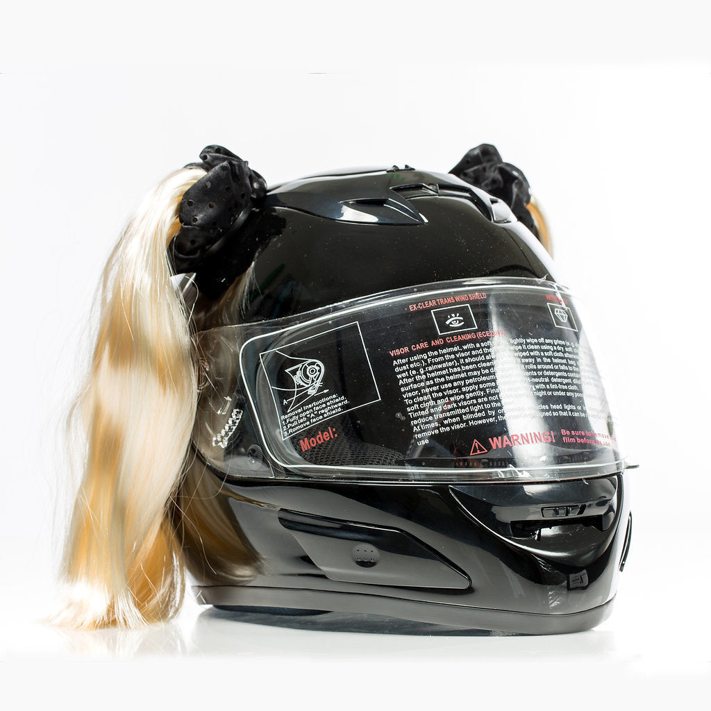 Stick On Motorcycle Helmet Pigtails (9 Styles) Stick On Motorcycle Helmet Pigtails (9 Styles)
