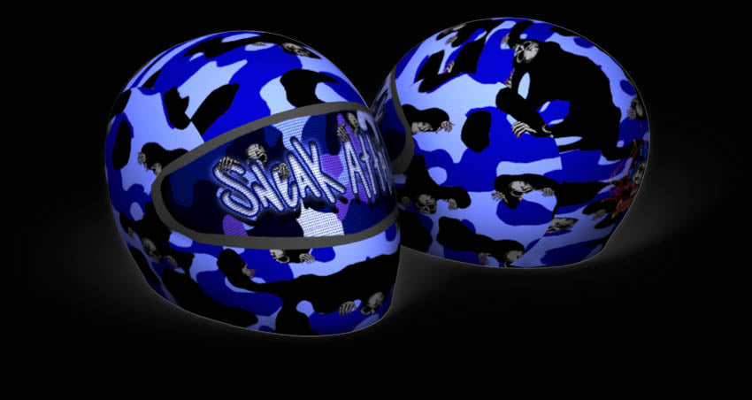 Skullskins Blue Camo Full Face Motorcycle Helmet Cover