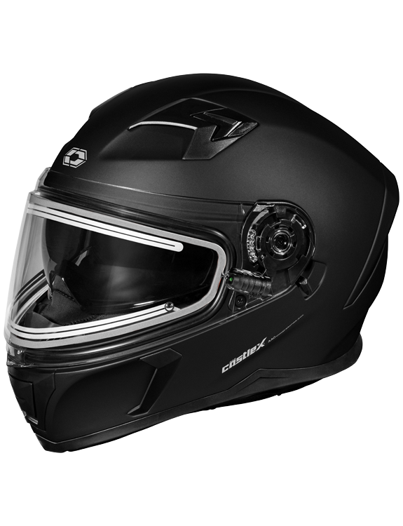 Castle-X CX390 Matte Black Electric Snowmobile Helmet
