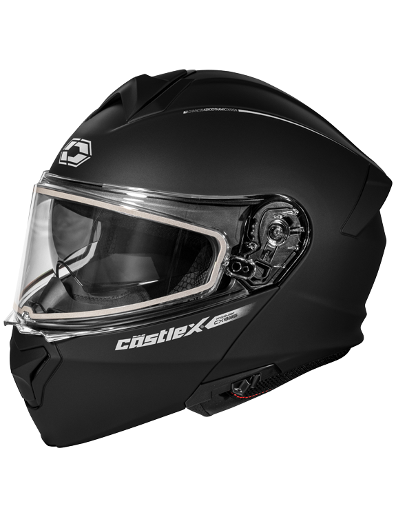 Castle-X CX935 Matte Black Modular Snowmobile Helmet