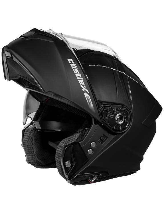 Castle-X CX935 Matte Black Modular Electric Snowmobile Helmet
