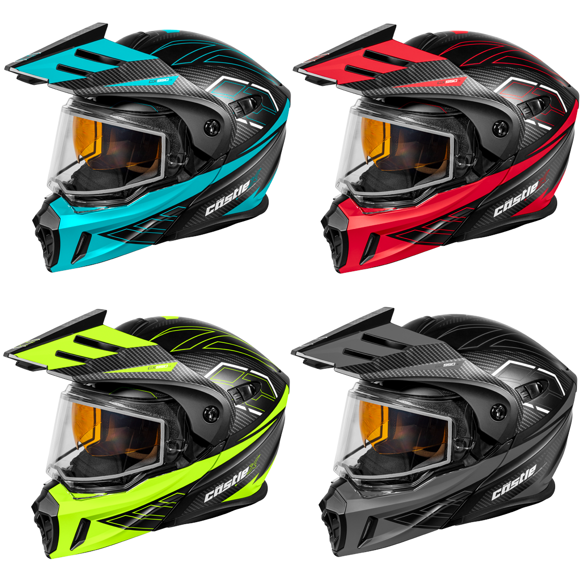 Castle-X CX950 V2 Fierce Modular Snowmobile Helmet Castle-X CX950 V2 Fierce Modular Snowmobile Helmet