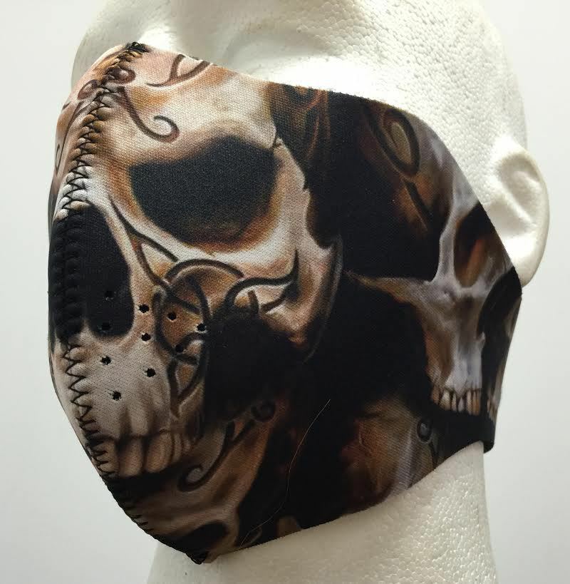 Celtic Skull  Protective Neoprene Half Face Ski Mask