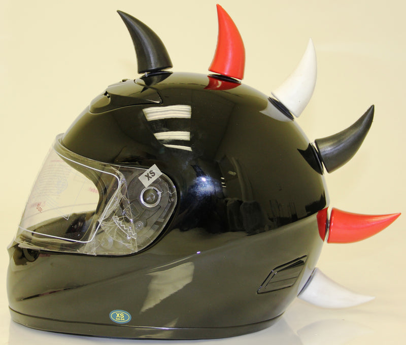 Stick On Motorcycle Helmet Horns (1 Pair) (10 Colors)