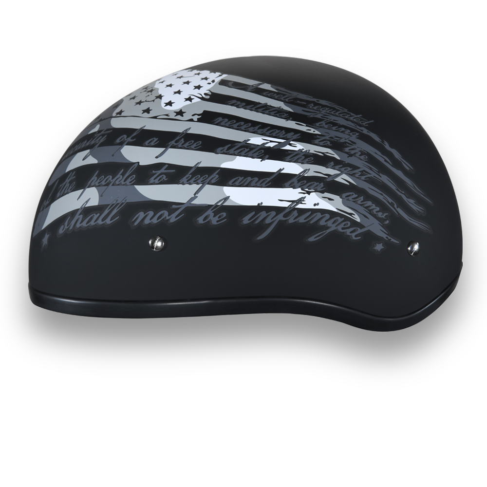 Daytona 2nd Amendment Skull Cap Half Motorcycle Helmet (2XS