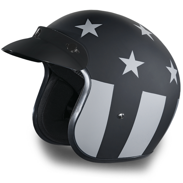 Daytona Cruiser Captain America Stealth Open Face Motorcycle Helmet (X