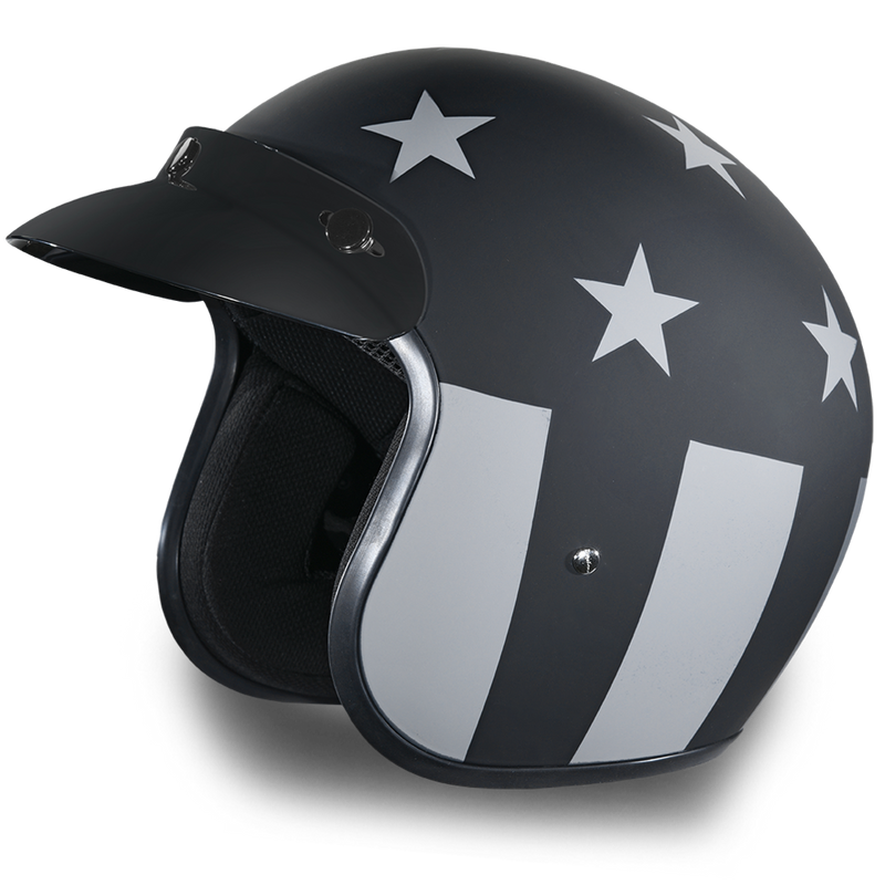 Daytona Cruiser Captain America Stealth Open Face Motorcycle Helmet (XS - 2XL)