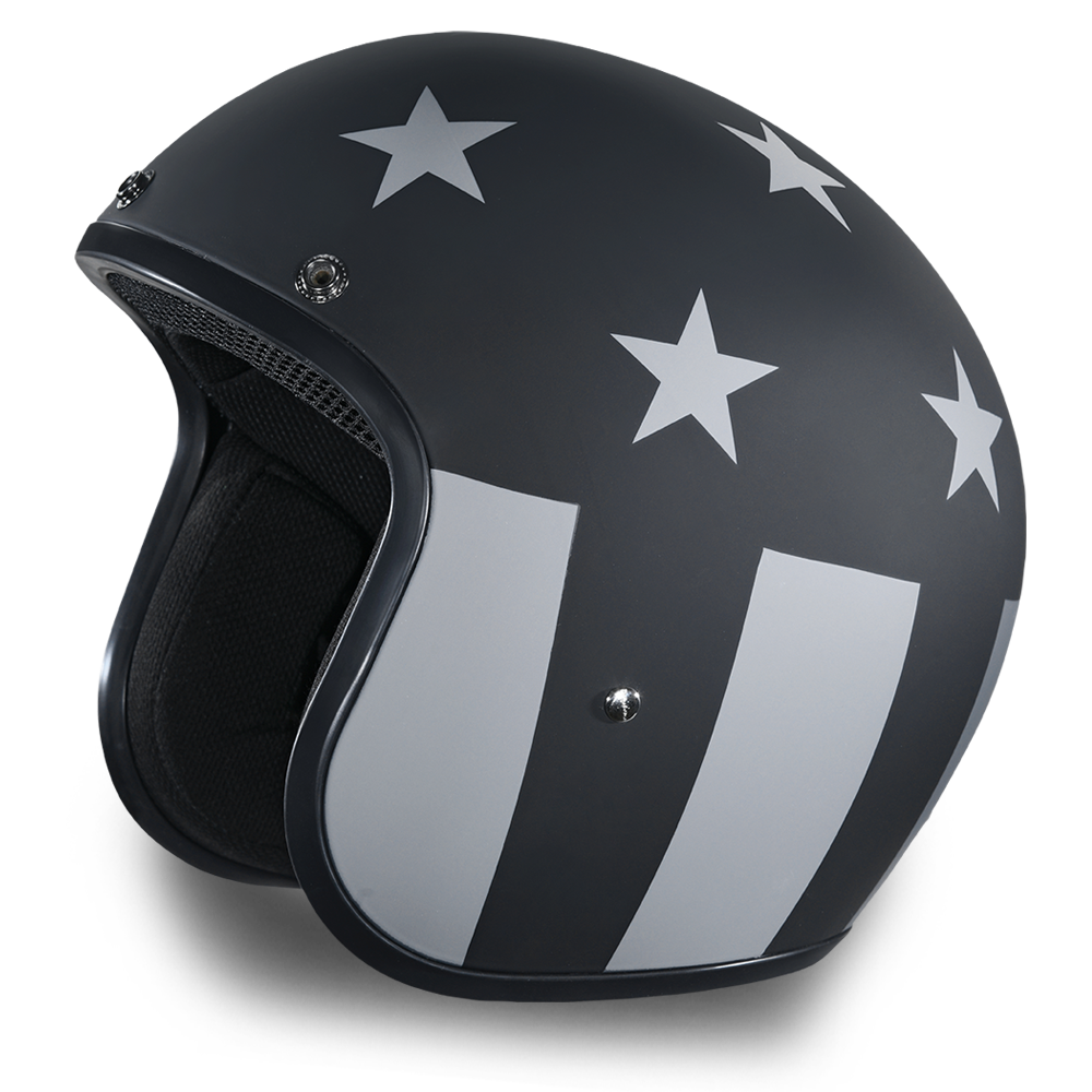 Daytona Cruiser Captain America Stealth Open Face Motorcycle Helmet (XS