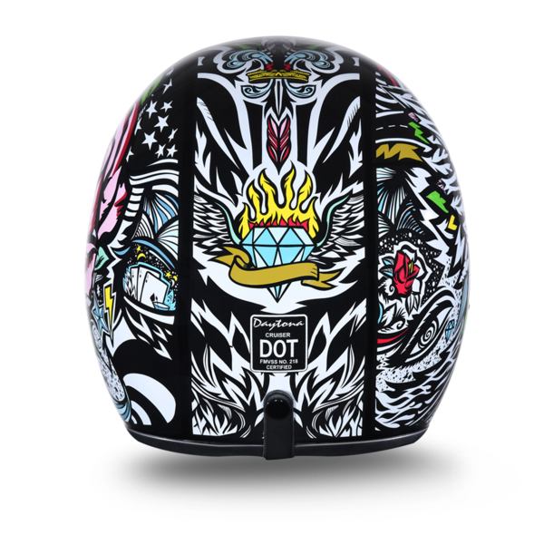 Daytona Cruiser Tribal D.O.T.  Open Face Motorcycle Helmet (XS-2XL)