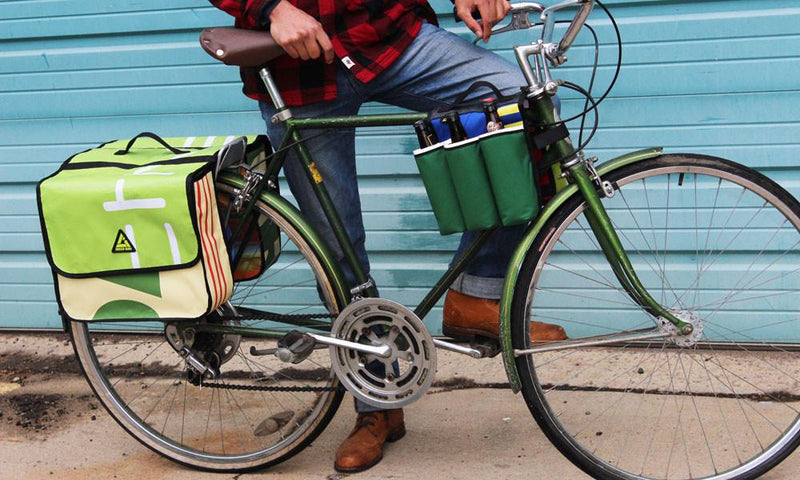 Green Guru Double Dutch Dual Everybike 22L Upcycled Materials Bicycle Pannier