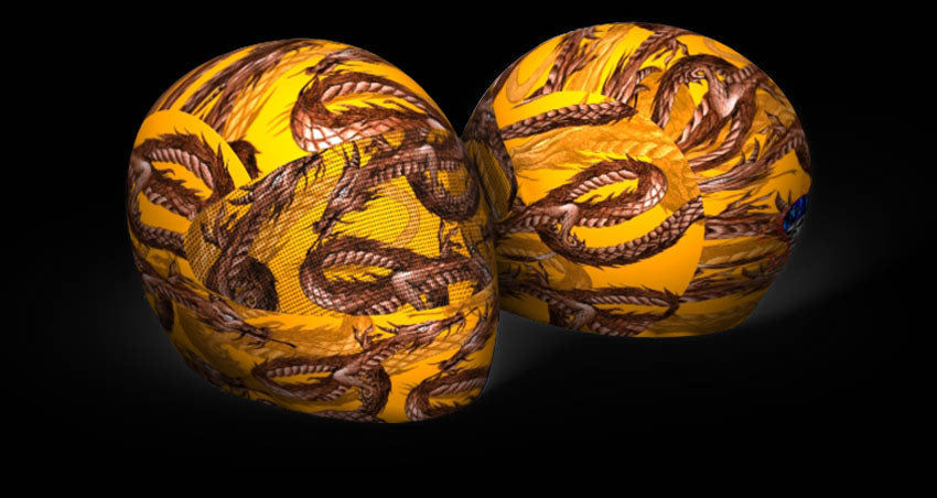 Skullskins Gold Dragons Full Face Motorcycle Helmet Cover