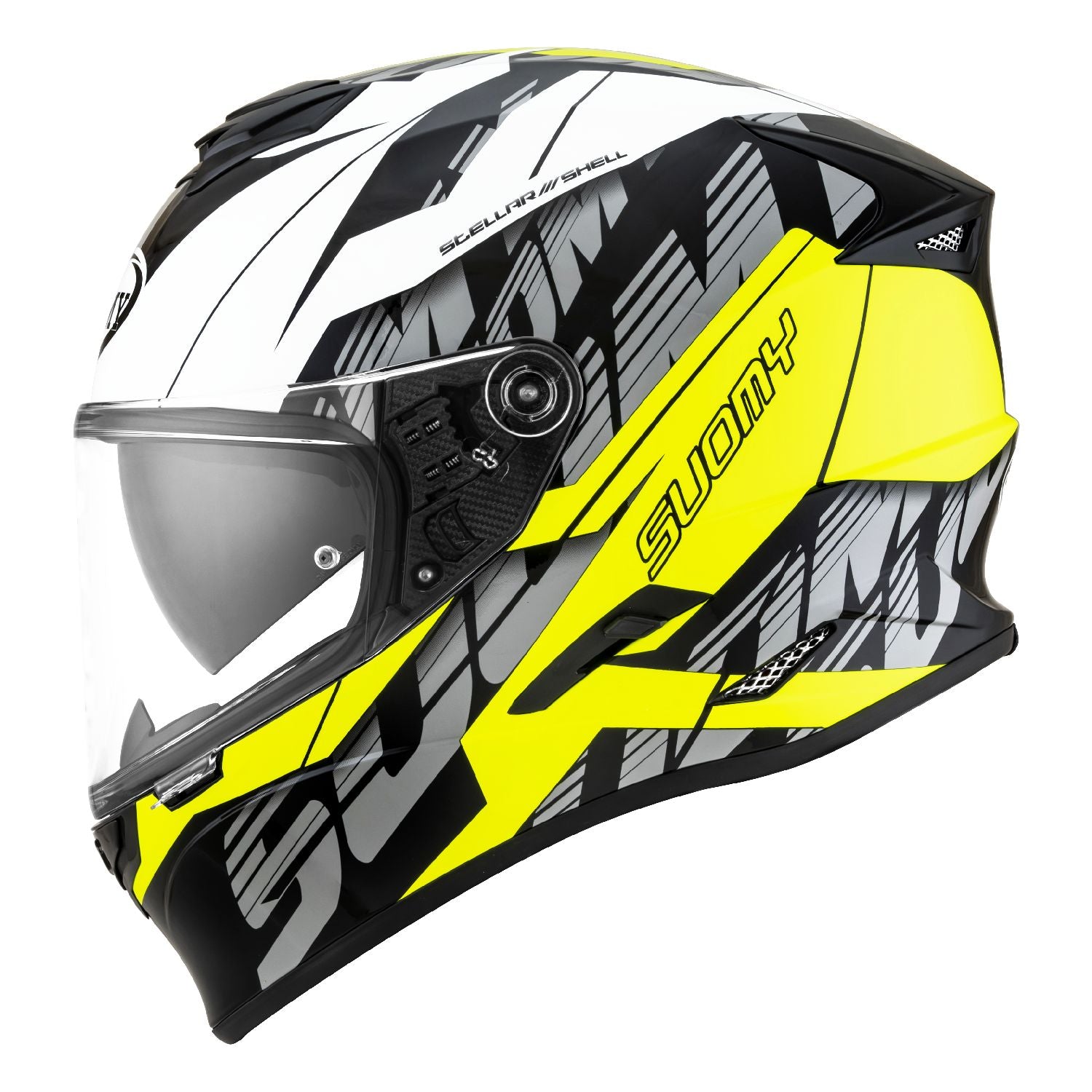 Suomy Stellar Corner Yellow Full Face Motorcycle Helmet (XS - 2XL)