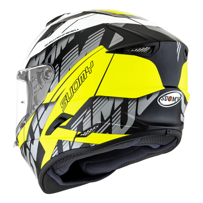 Suomy Stellar Corner Yellow Full Face Motorcycle Helmet (XS - 2XL)
