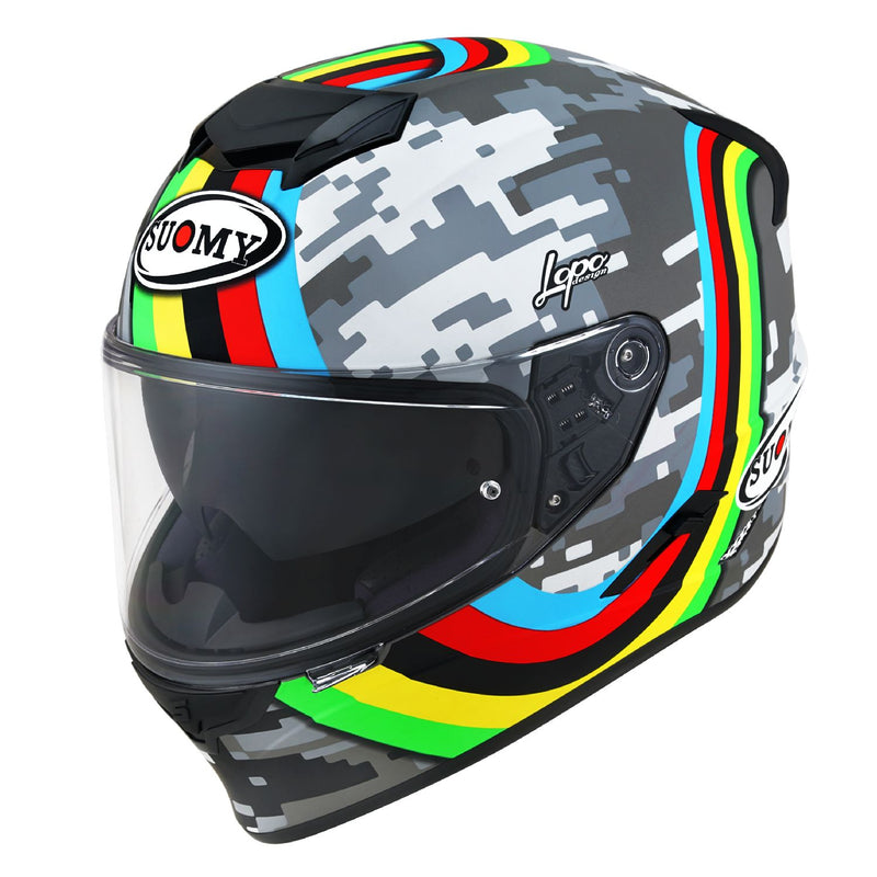Suomy Stellar Rainbow Matt Full Face Motorcycle Helmet (XS - 2XL)