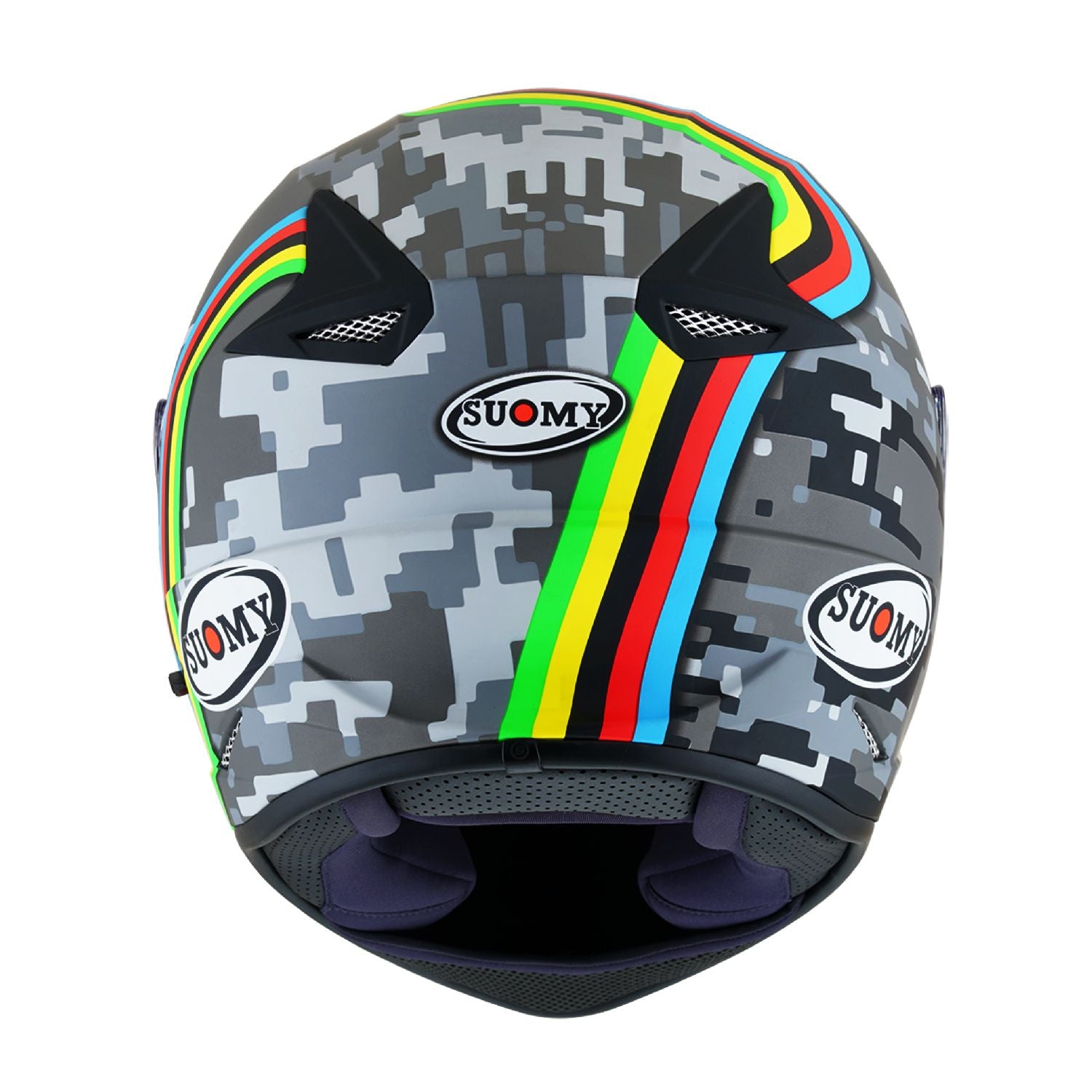 aquri motorcycle helmet Suomy Stellar Rainbow Matt Full Face Motorcycle Helmet (XS