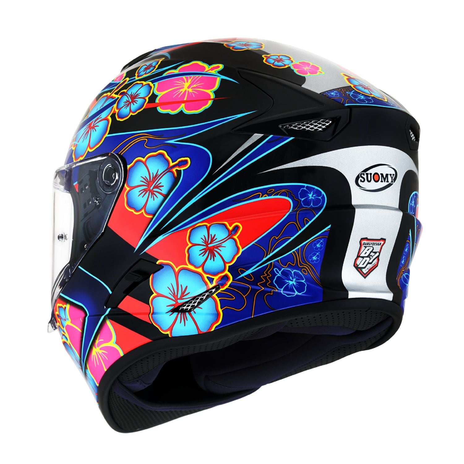 Suomy Stellar Flower Black Base Full Face Motorcycle Helmet (XS - 2XL)