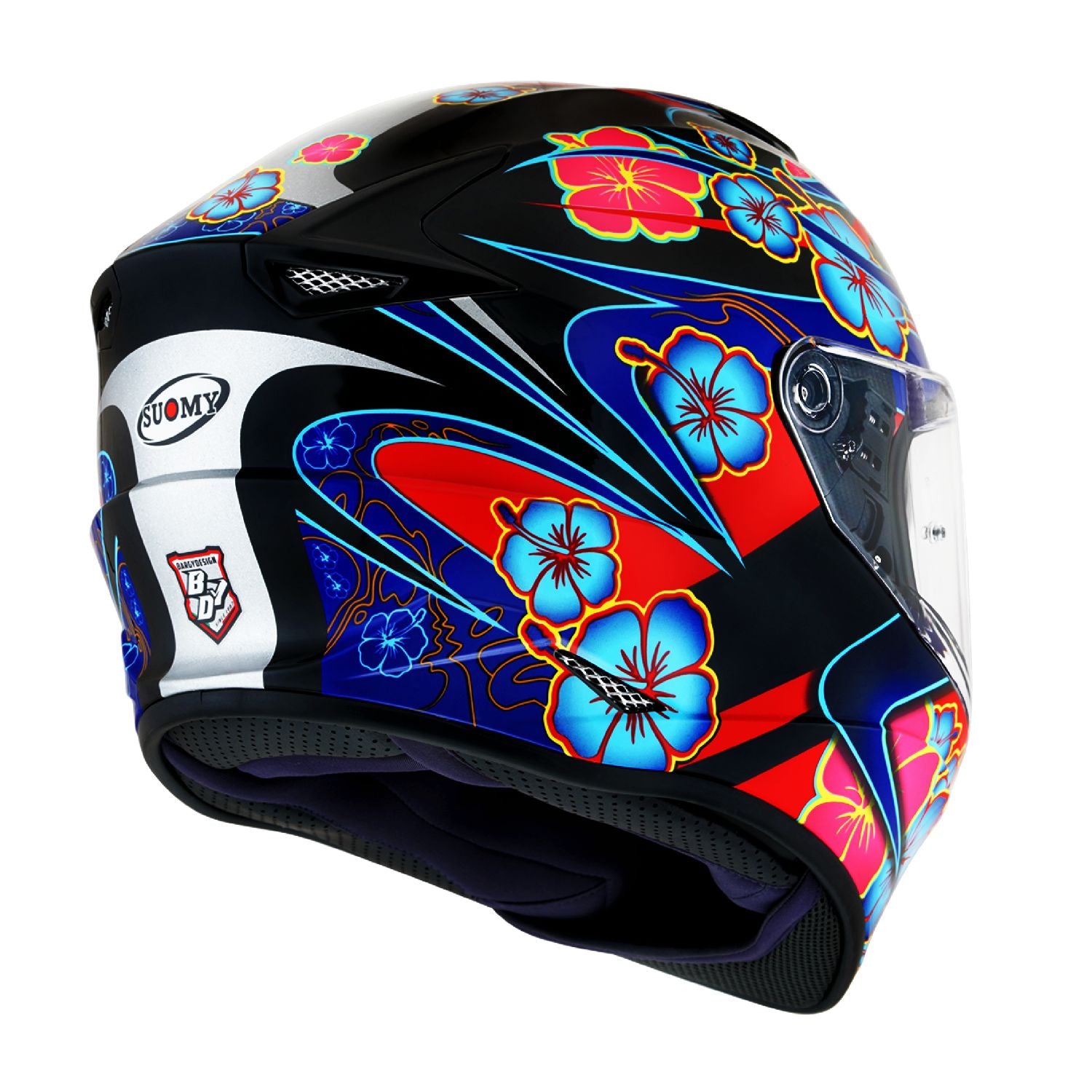 Suomy Stellar Flower Black Base Full Face Motorcycle Helmet (XS - 2XL)