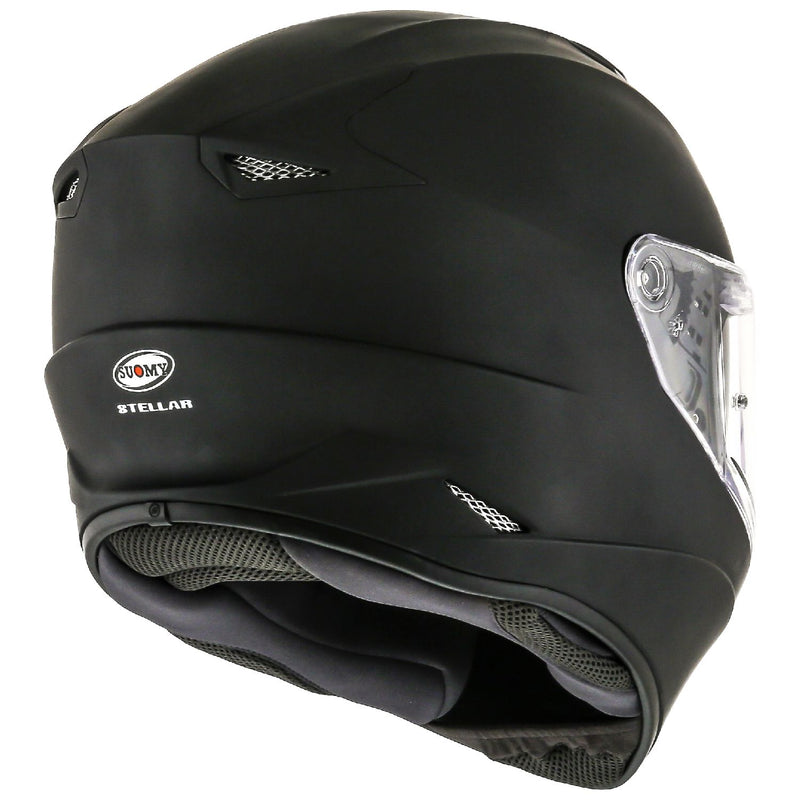 Suomy Stellar Plain Matte Black Full Face Motorcycle Helmet (XS - 2XL)
