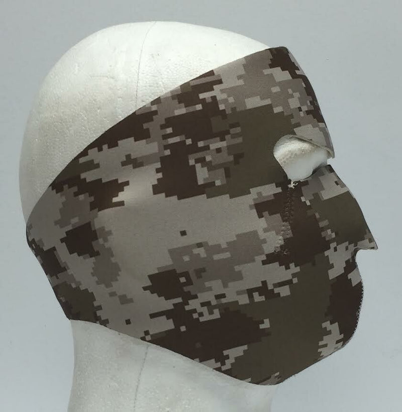 Digital Desert Camo Protective Neoprene Full Face Ski Mask