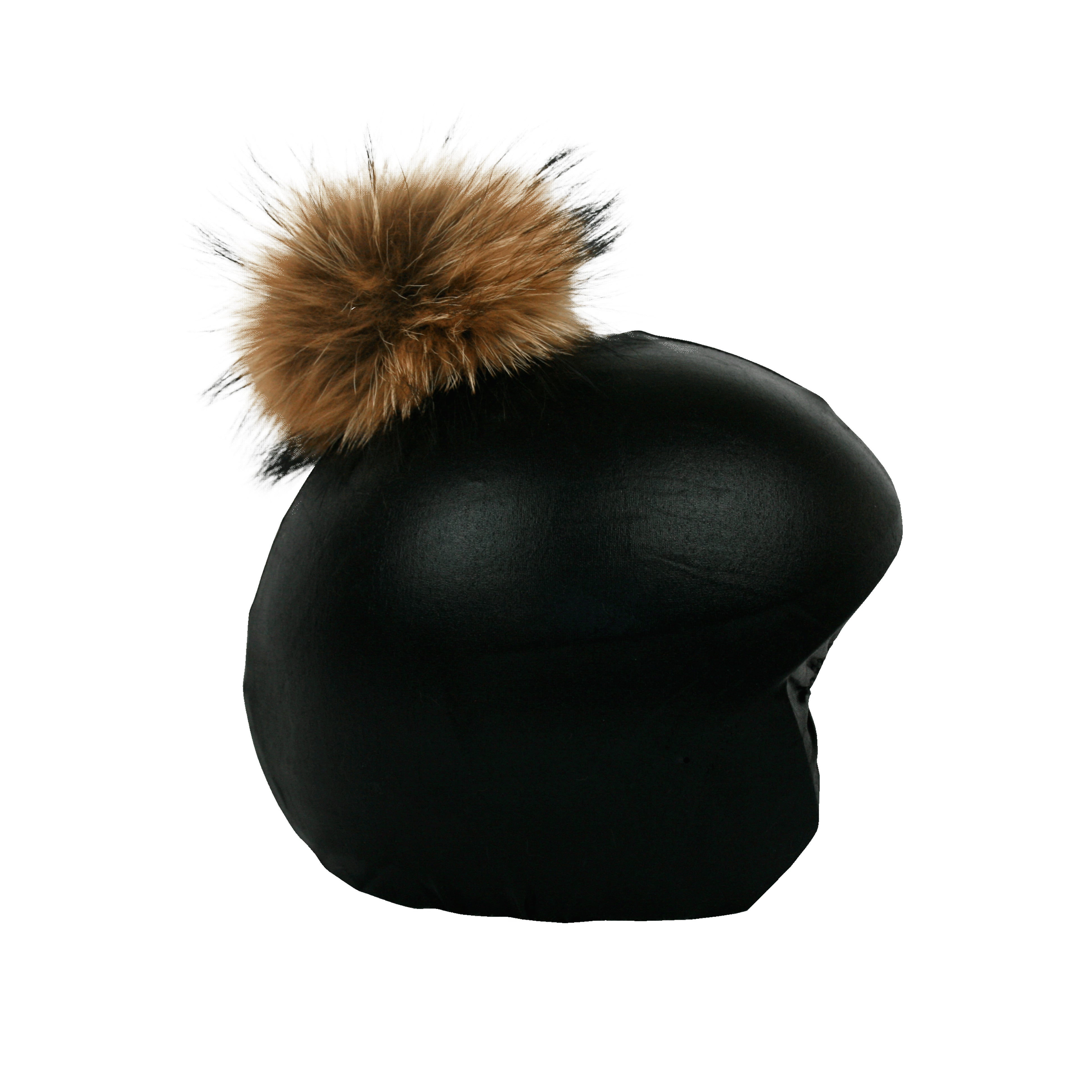 Coolcasc Black Brown Pon Pon Helmet Cover