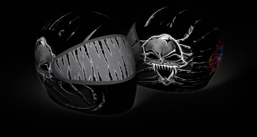 Skullskins Evil Raider Full Face Motorcycle Helmet Cover