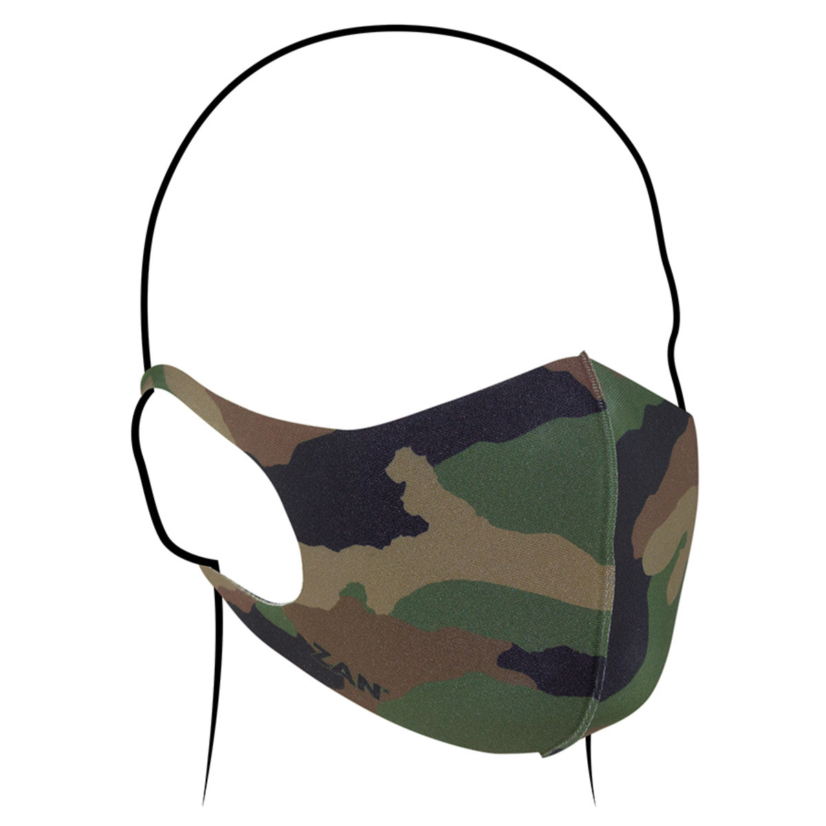 ZANheadgear Half Mask neoprene woodland camo ZANheadgear Half Mask neoprene woodland camo