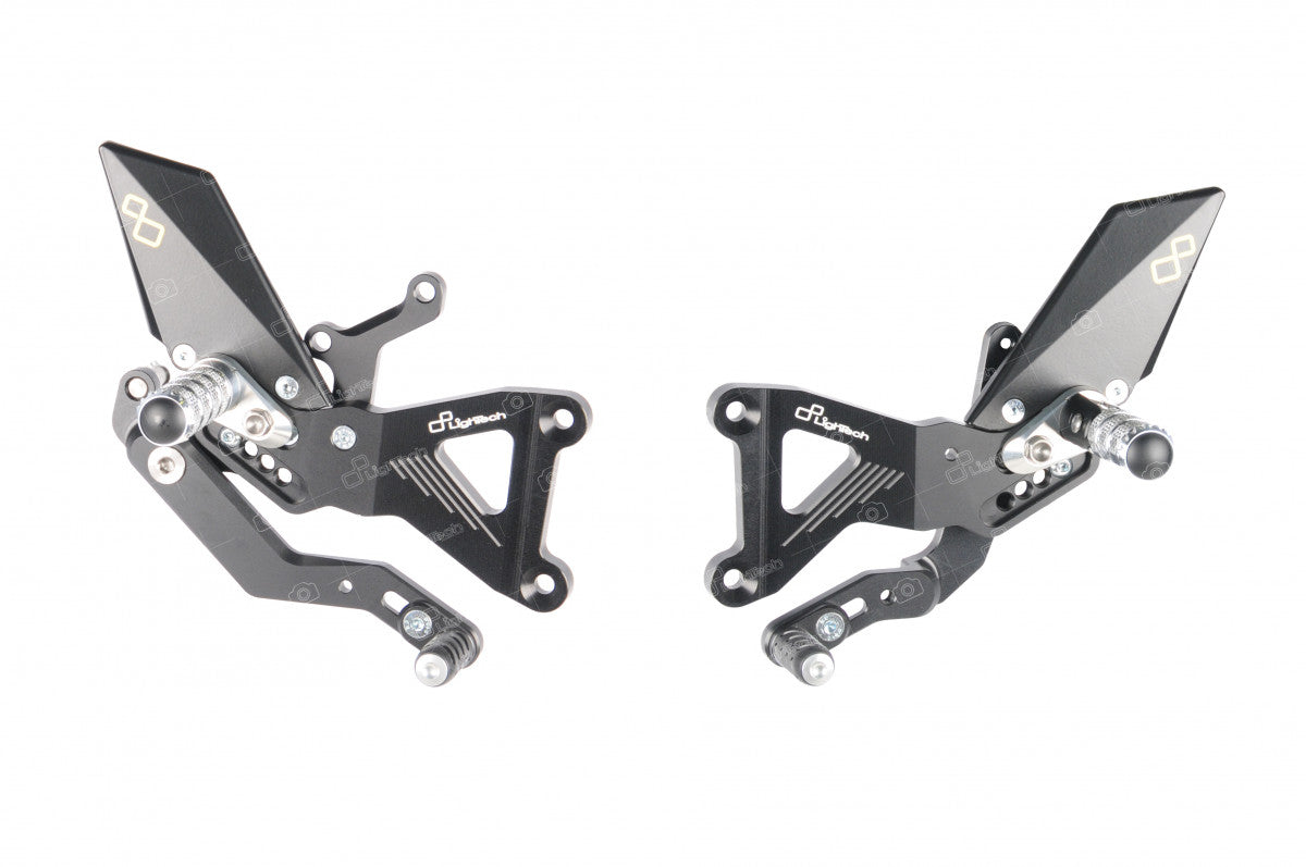 Lightech Triumph Street Triple & RS Standard And Reverse Shift Rearsets & Folding Foot Pegs