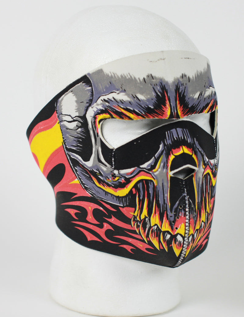 Red Evil Skull Protective Neoprene Full Face Ski Mask