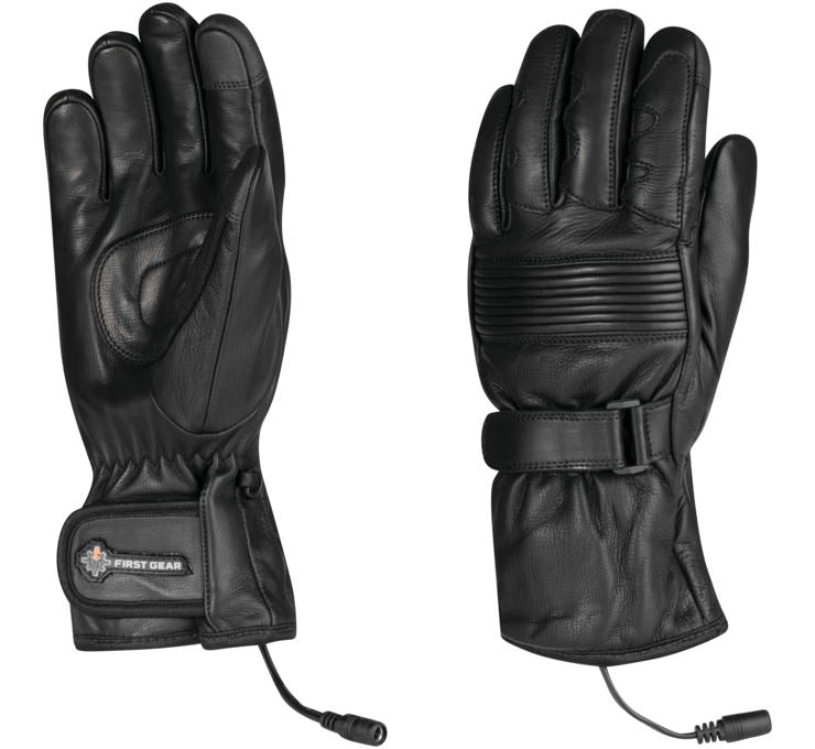 FirstGear Rider Classic Men's Leather Heated I-Touch Motorcycle Gloves (S - 2XL)