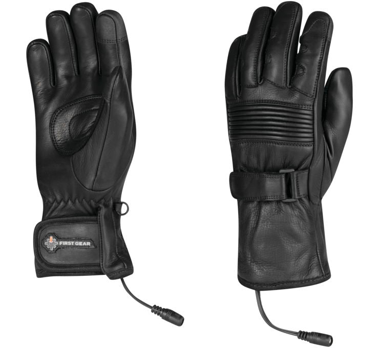 FirstGear Rider Classic Women's Leather Heated I-Touch Motorcycle Gloves (XS - L)